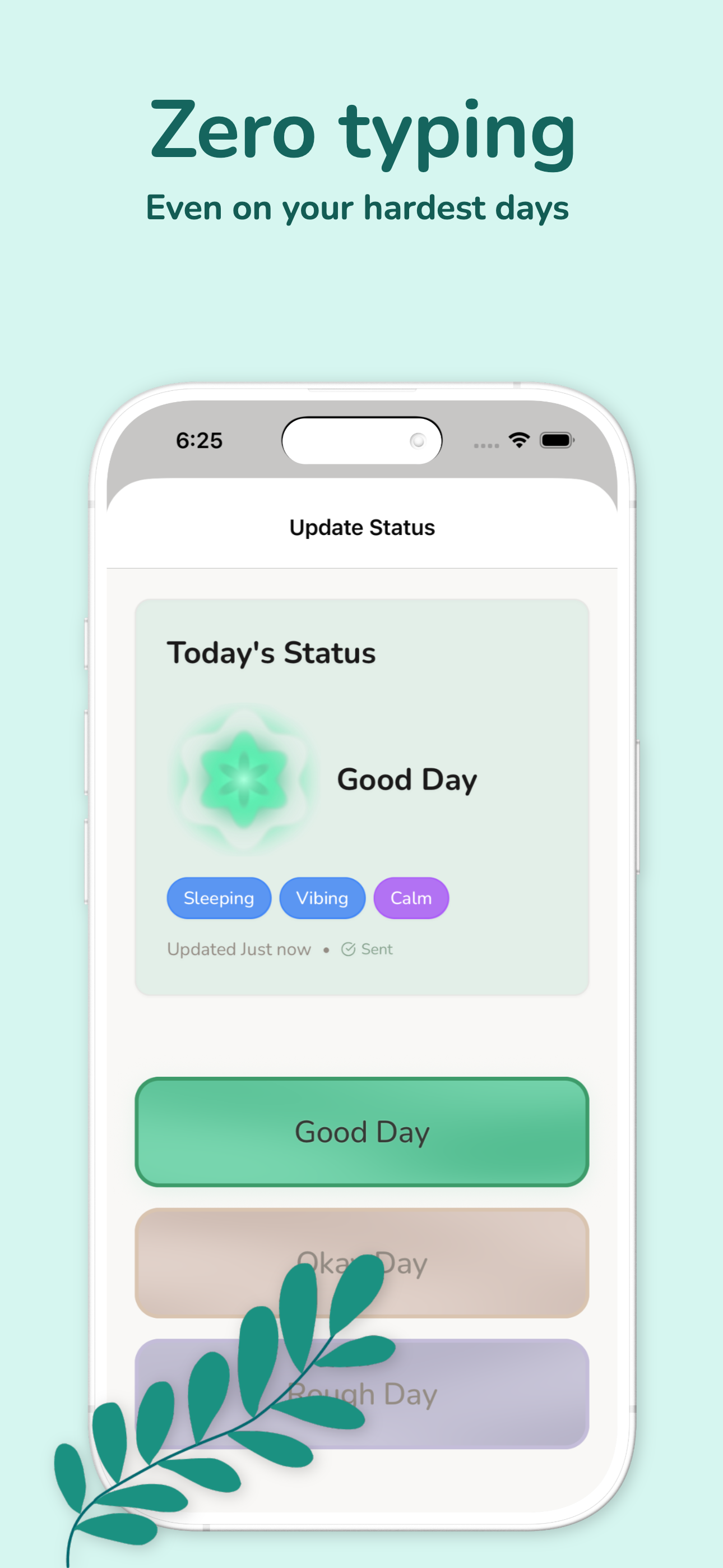 Step 2: Tap how you feel